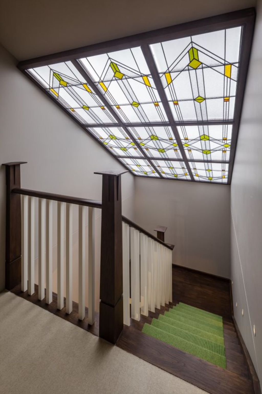 It looks authentically arts and crafts but neither the stairs nor leaded skylight existed until last year. Photo: Trevor Mein
