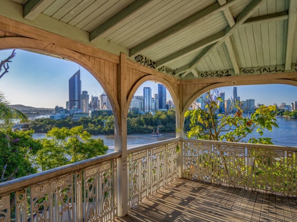 The house features incredible views of the city from the clifftops of Kangaroo Point. Photo: Supplied