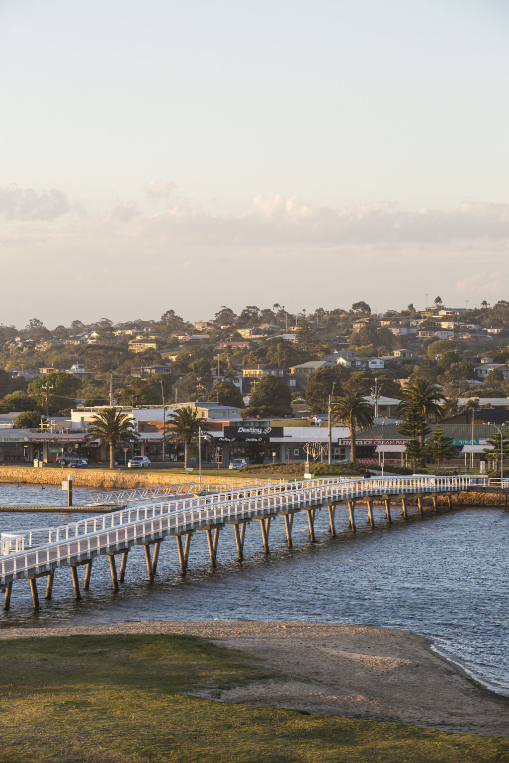 The main beach at Lakes Entrance is a well known tourist spot.  Photo: Josie Withers