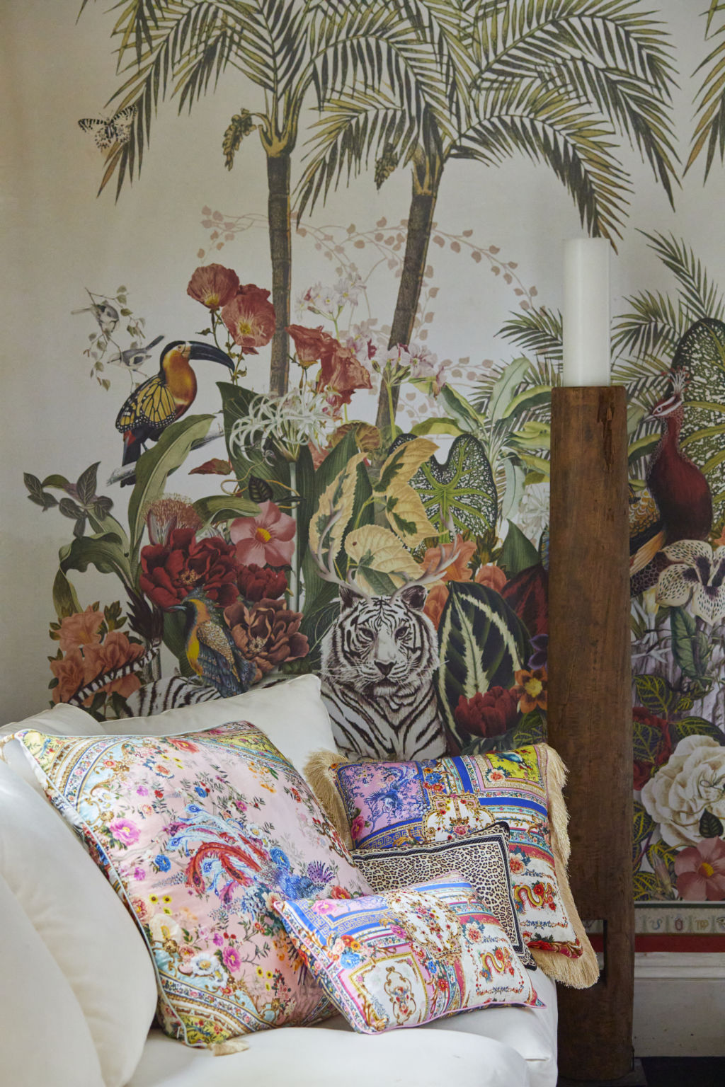 There are prints galore at Franks' colourful home. Photo: Nicky Ryan