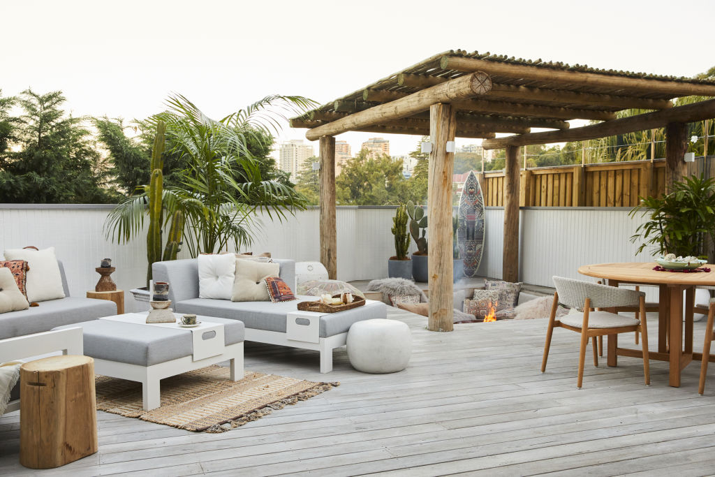 The renovated outdoor area is perfect for entertaining friends and family. Photo: Nicky Ryan