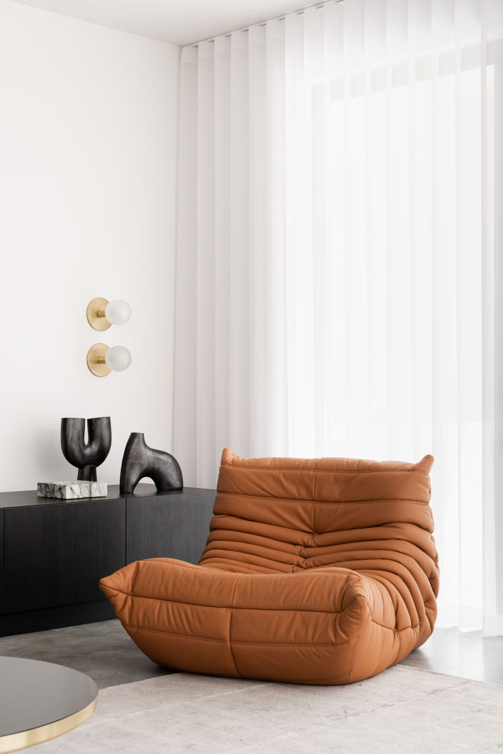 The Togo sofa from Ligne Roset is as contemporary today as it was 50 years ago says designer Nickolas Gurtler. Styling by Nickolas Gurtler. Photo: Dion Robeson