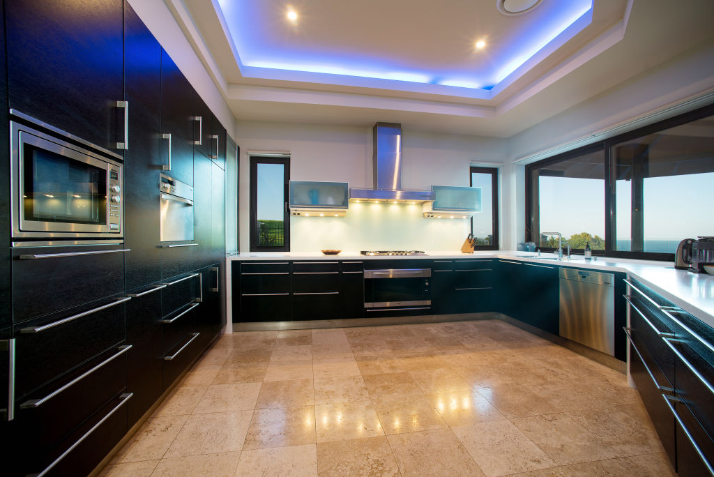With a modern design, the main home features open plan living and a German-designed kitchen. Photo: Supplied