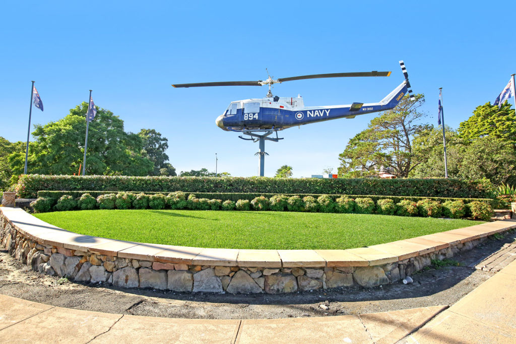 Prominent site with its iconic navy helicopter on a pole is for sale