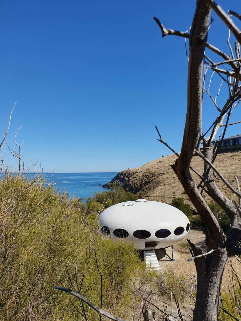 Futuro makes for an otherworldly apparition on the SA coast. Photo: Max Pritchard