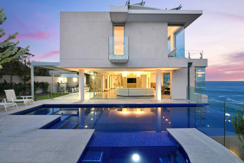 The home was completed in 2004 and features an infinity pool and spa.