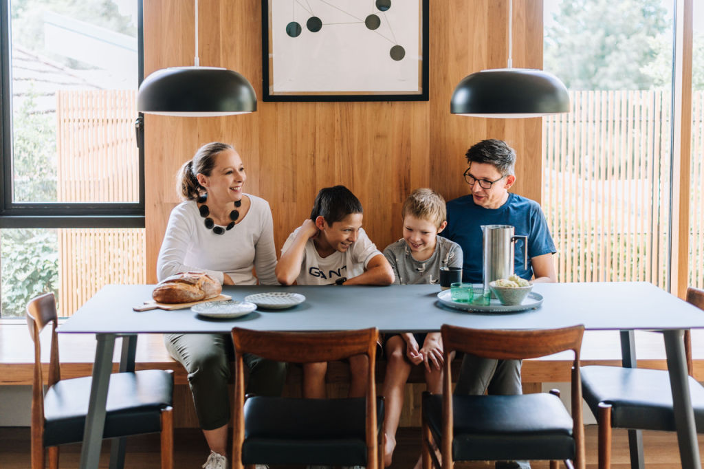 Taking out a bigger mortgage allowed the family to stay in the suburb they love. Photo: Miki Sakai