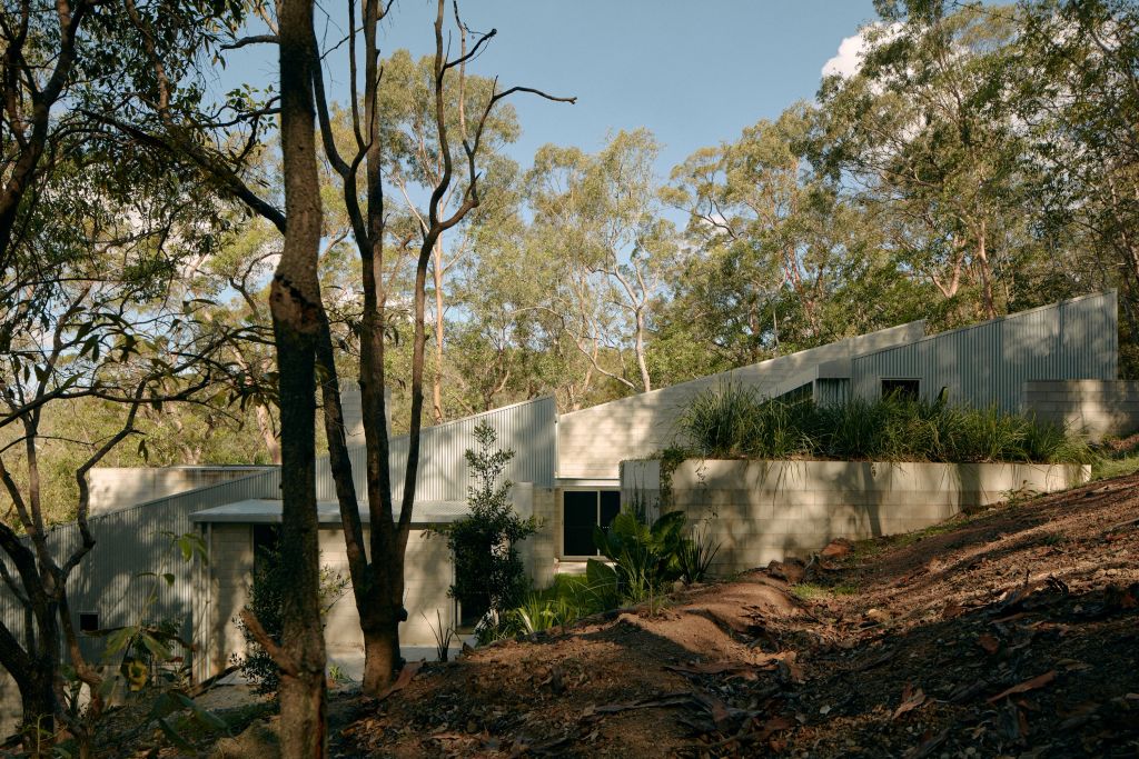 Going with the land's flow is Nielsen Jenkins' Mount Coot-tha House. Photo: Tom Ross.
