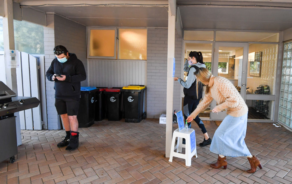 Buyers were on high alert with COVID-19 safety measures at the auction sale. Photo: Peter Rae