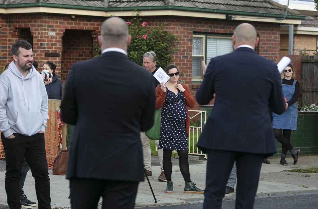 Four bidders competed for the Thornbury home. Photo: Stephen McKenzie