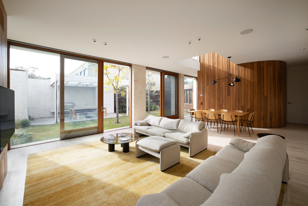 The living and dining space has a great outlook onto the garden. Photo: Hodges