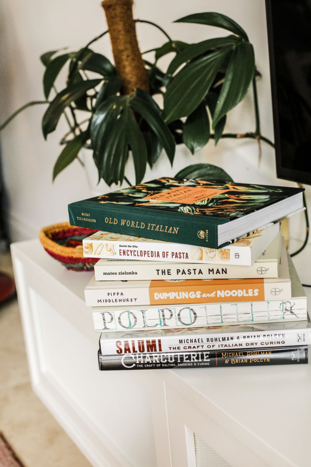 Books serve as inspiration for the culinary whiz. Photo: Julian Kingma