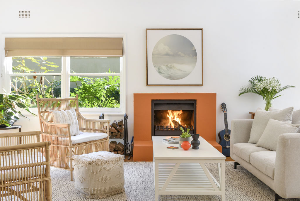 Applying a fresh coat of paint over the brickwork can be a simple yet effective way to give the fireplace, and the entire room, a refresh. Photo: Supplied