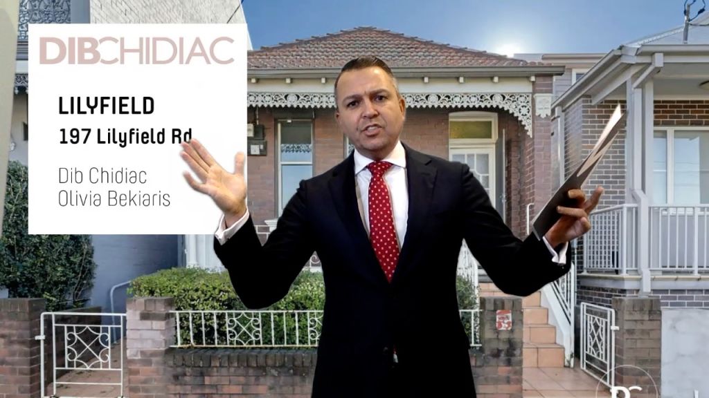 Auctioneer Clarence White in action for the online auction of 197 Lilyfield Road.