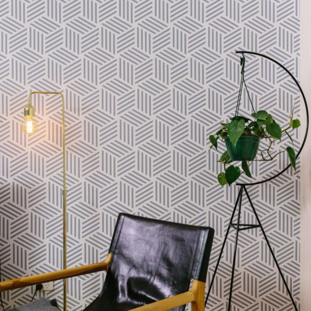 Removable wallpaper can transform a room without permanently changing the walls.