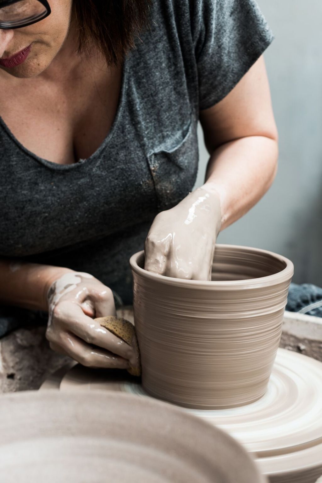 Sarah Schembri likens pottery to meditation and says 'it's a beautiful way to centre the mind'. Photo: Carmen Zammit