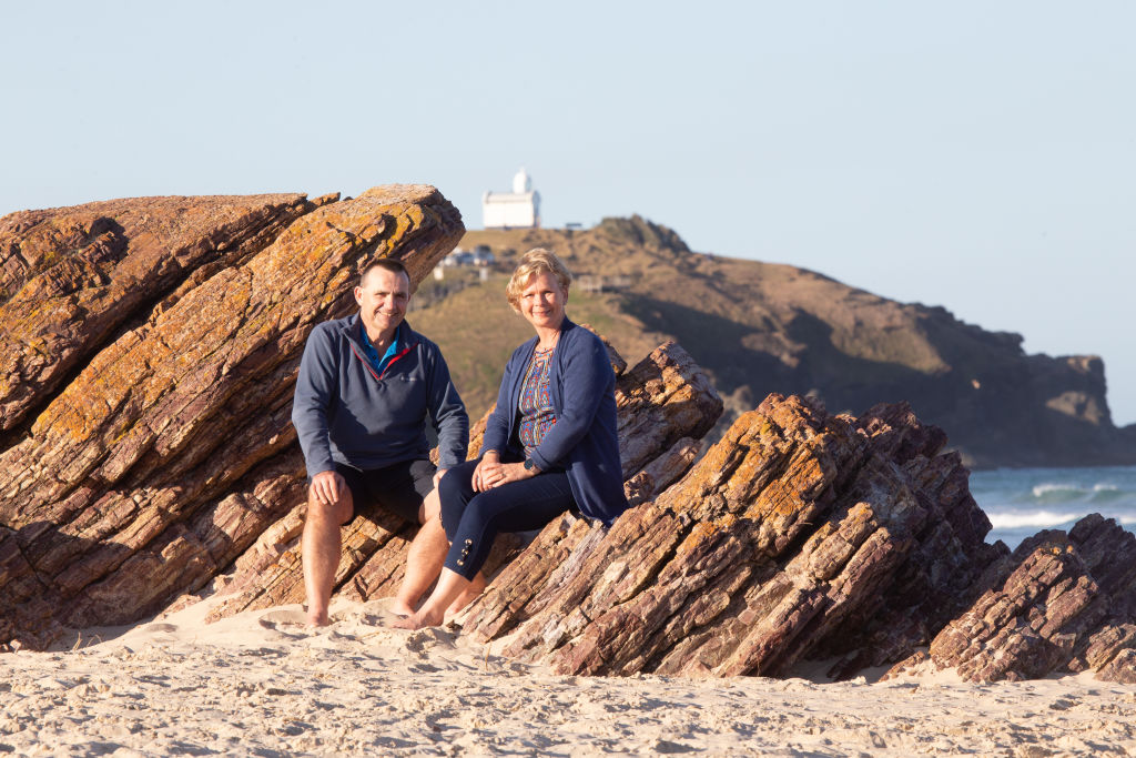 Paul and Lizi Stiff made the sea change to Port Macquarie, from Coogee, earlier this year. Photo: Carl Muxlow