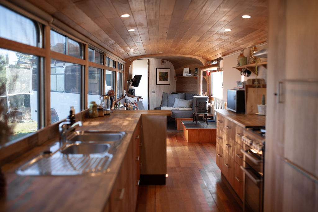 The hub of the home: kitchen, living and dining. Photo: Lauren McKinnon