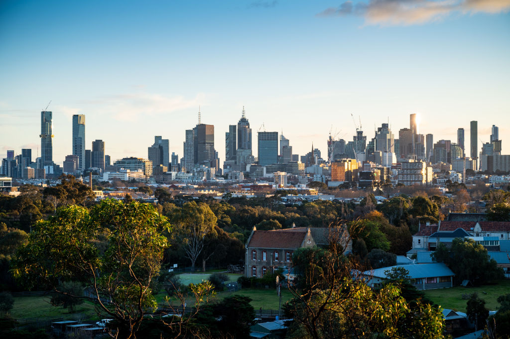 Skyline aerial view of the city from Kew Photo: Robert Blackburn