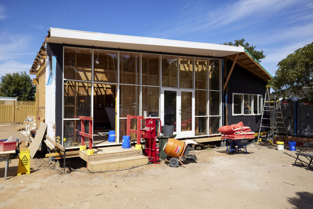 Tanya and Vito 'can really let loose' with the mid-century home. Photo: Supplied