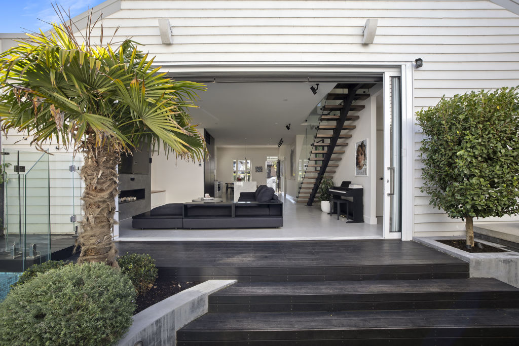 The big sliding doors off the living space give a resort-like feel to the home. Photo: Whitefox