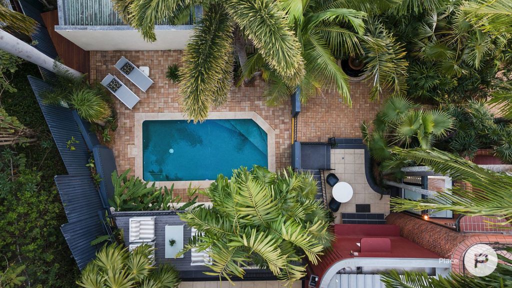 Looking down to the pool at 19 Arran Avenue, Hamilton. Photo: Place Estate Agents Ascot
