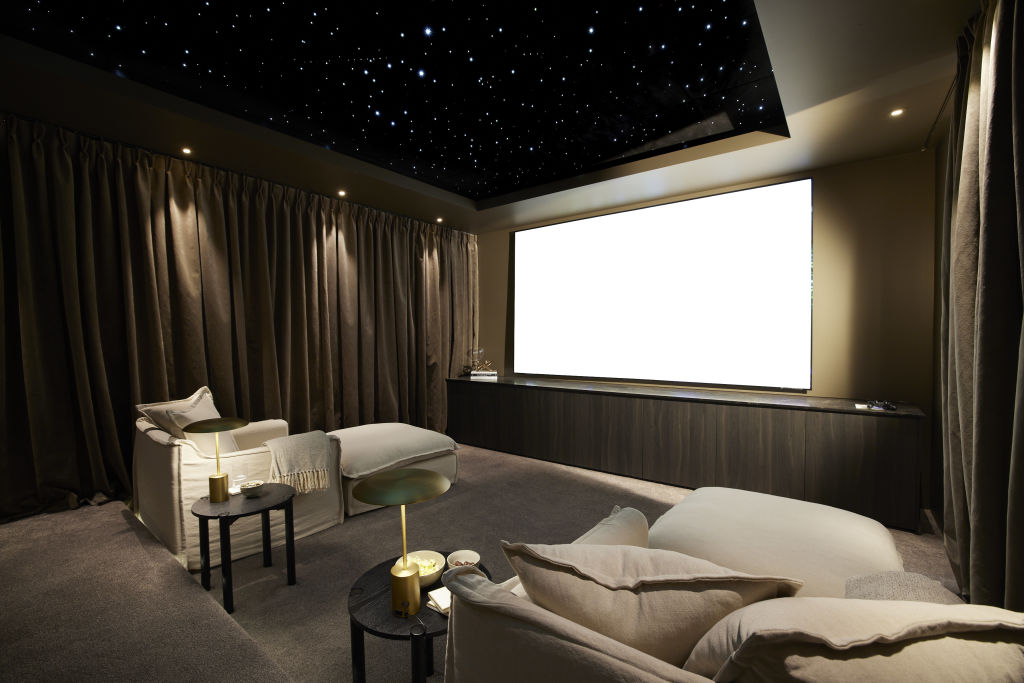 The starry ceiling effect is a hit, as is the use of loungeroom-style furniture. Photo: Channel Nine