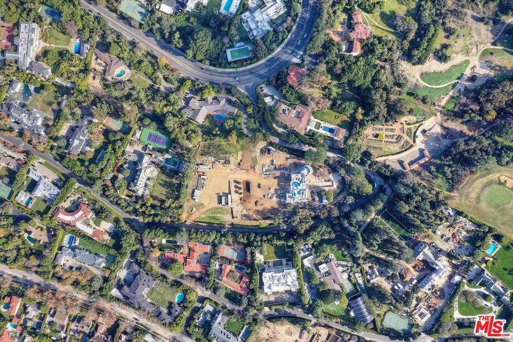 The Holmby Hills Estate is a construction zone. Photo: Zillow