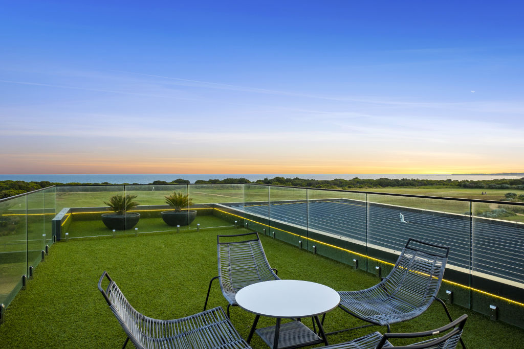 The twelve metre long rooftop deck with unbelievable views.  Photo: McCartney Real Estate