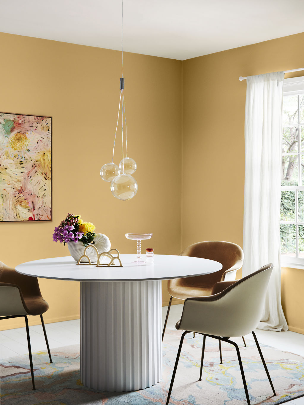 Australians are gravitating towards optimistic yellow while stuck at home. Dulux's Wonder palette. Photo: Lisa Cohen. Styling: Bree Leech
