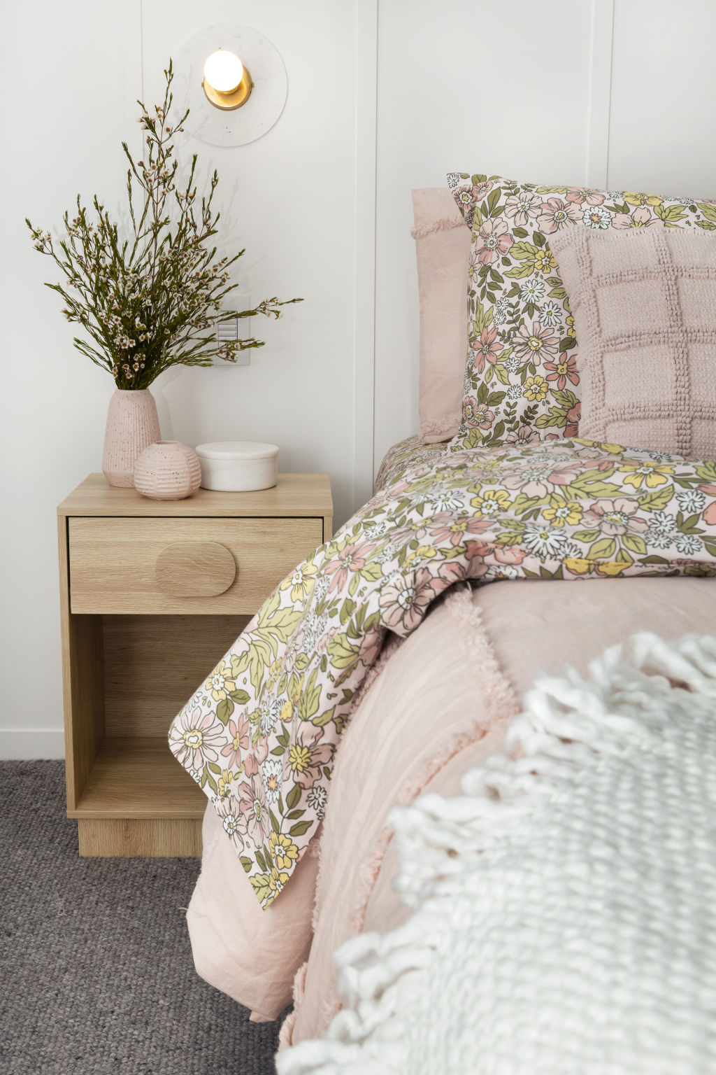 The new mix of palettes from Kmart include calming and soft pastels. Photo: Supplied
