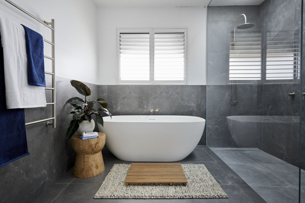Well-planned lighting is crucial in a dark and moody bathroom. Photo: Channel Nine