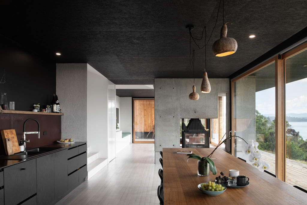 The open-plan kitchen is designed for shared experiences. Photo: Anjie Blair