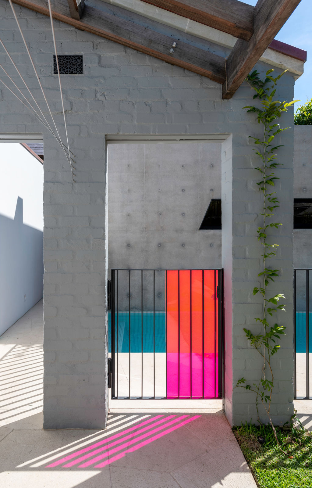 Playing with colours and concepts by the pool. Photo: Willem Rethmeier