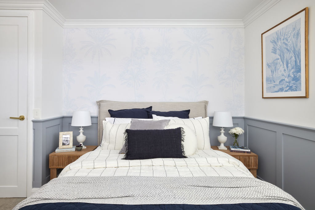 A change in paint colour and smarter styling was needed in Kirsty and Jesse's re-do room. Photo: Channel Nine