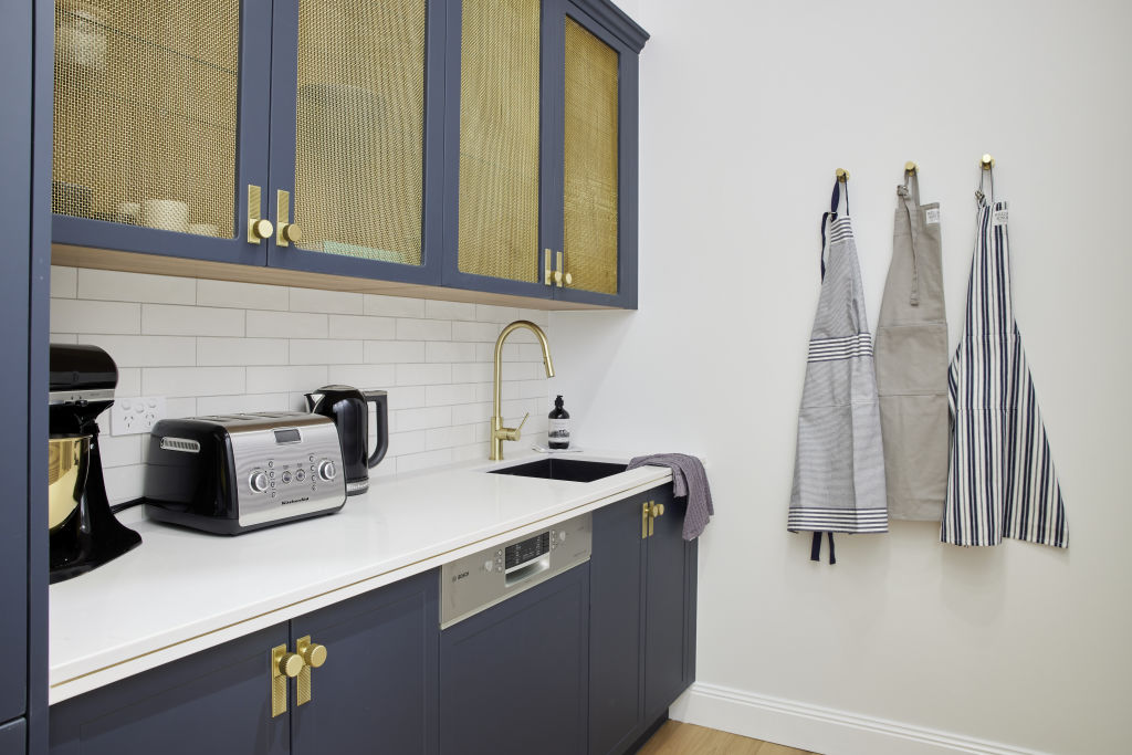 Darren says Kirsty and Jesse's kitchen is the perfect blend of country, Hamptons and contemporary. Photo: Channel Nine