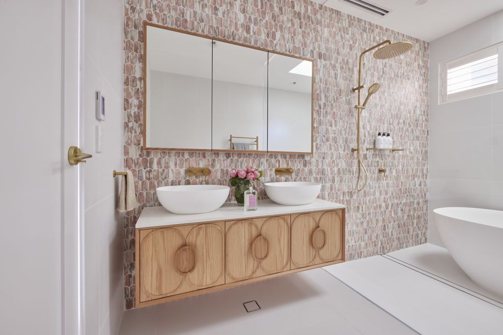 Stunning detail in one of the bathrooms. Photo: Channel 9