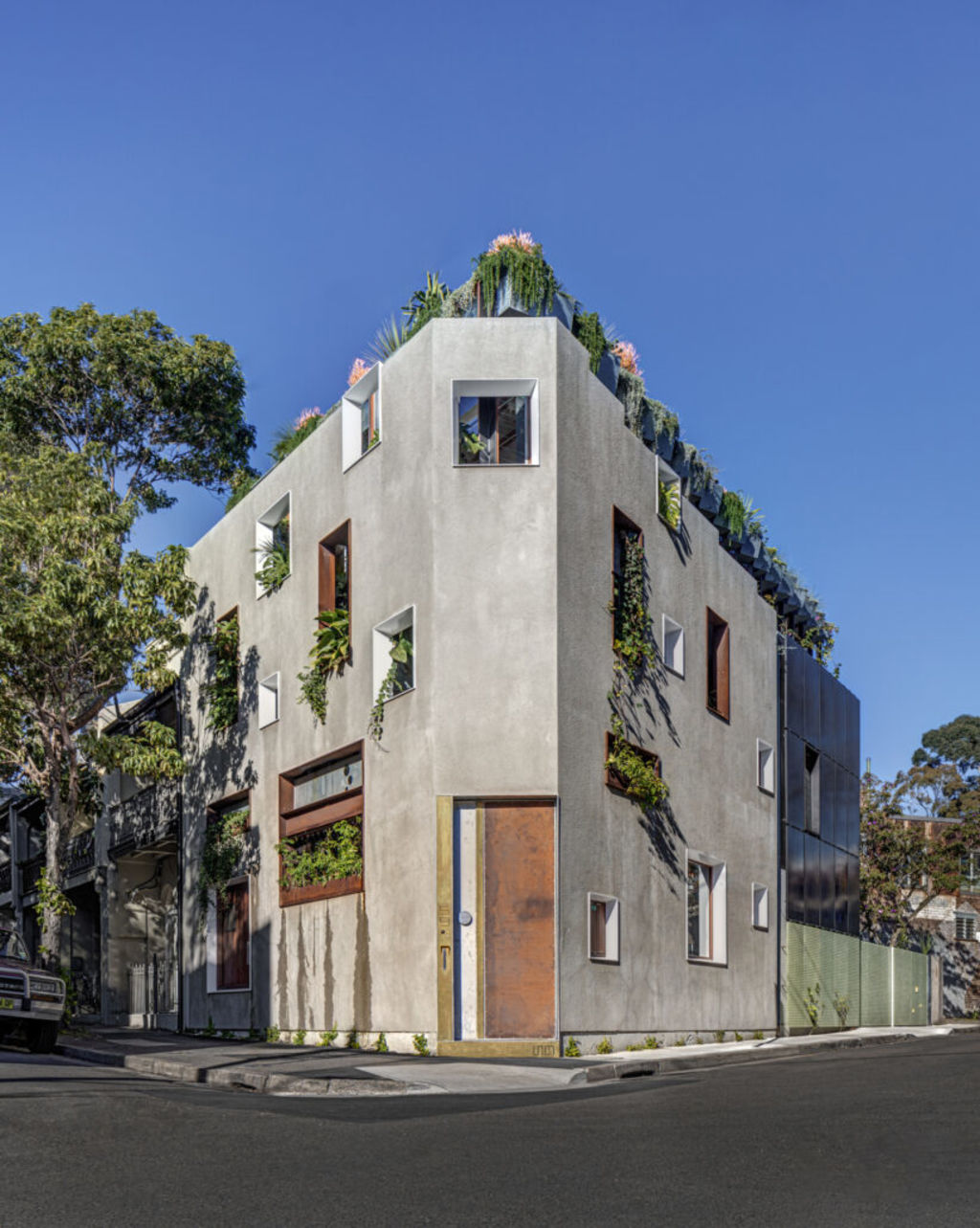 CplusC's fascinating Darlington House, built on an old corner shop in Sydney. Photo: CplusC