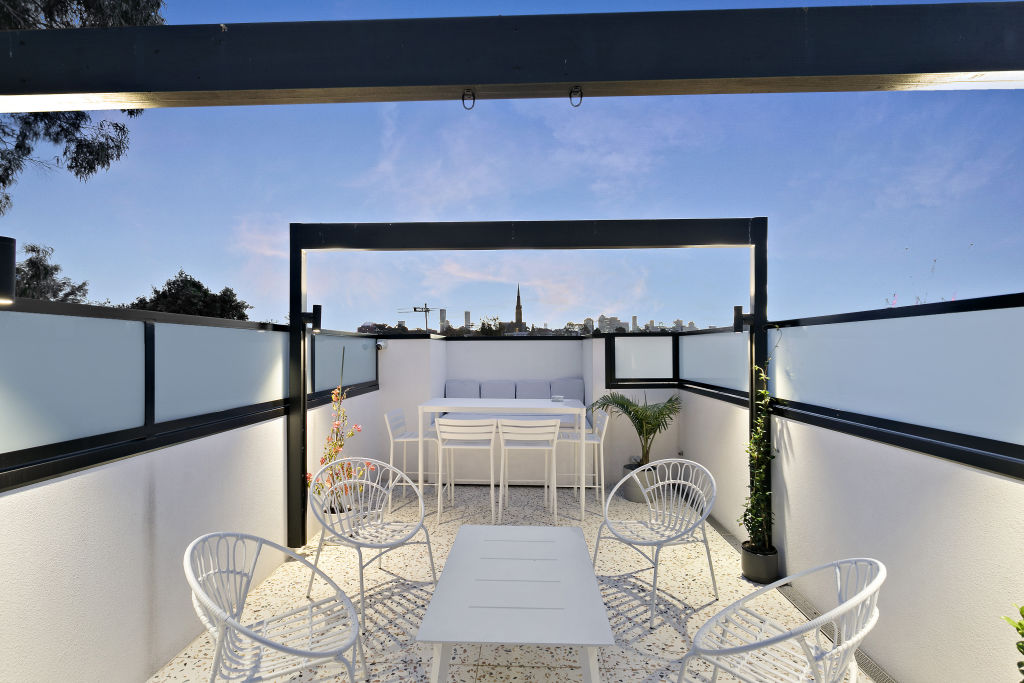 The rooftop terrace at 84 Lord Street, Richmond, sold by Biggin &amp; Scott. Photo: Biggin &amp; Scott.