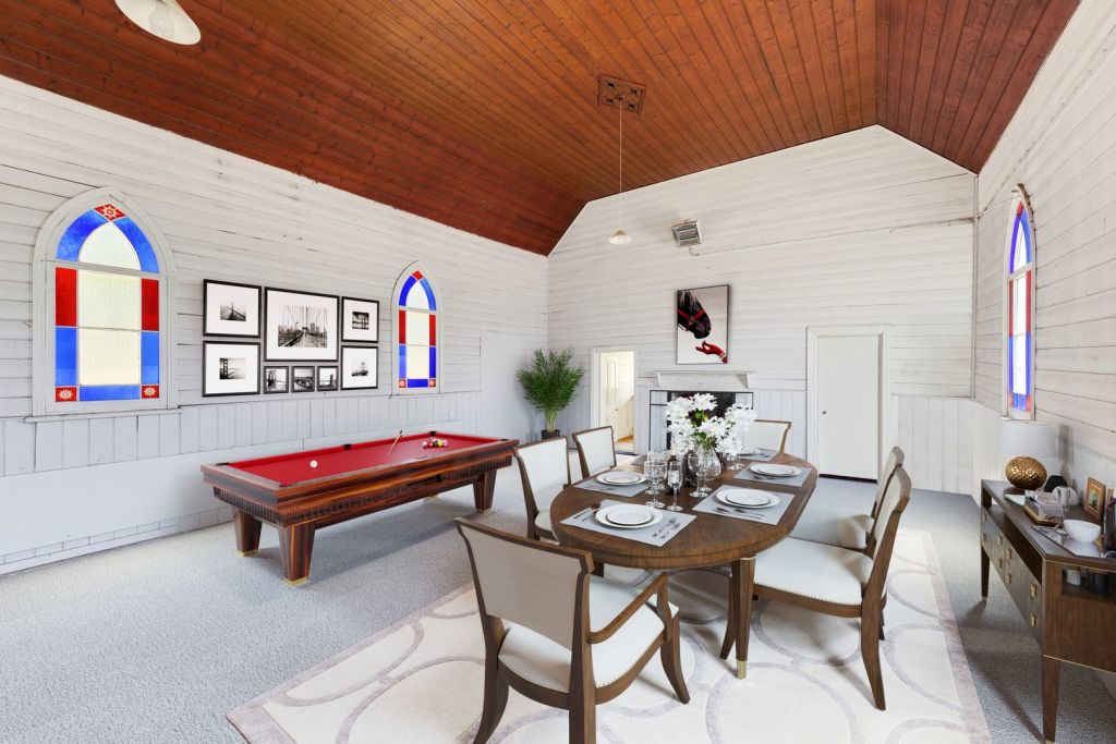 A pool table inside 25 Powlett Street, Kilmore. Photo: Wilson Partners Real Estate