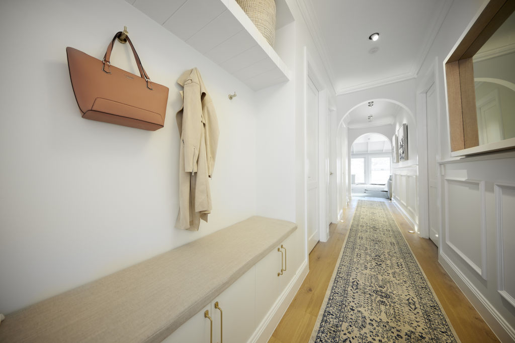 The judges loved the functional and stylish hallway. Photo: Channel Nine