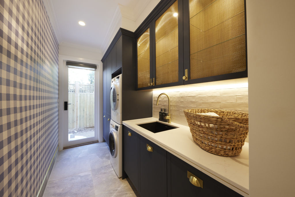 And think the laundry ties beautifully in with the kitchen. Photo: Channel Nine