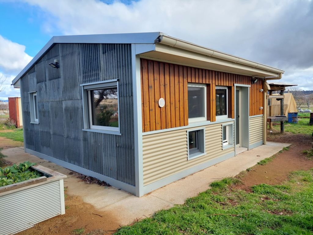 The retrofitted metal shed in the ACT. Photo: Supplied