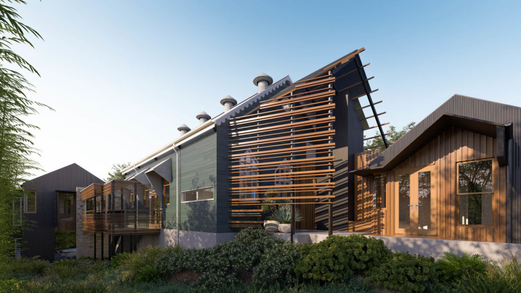 In Queensland, an old church became a super sophisticated home. Photo: Scott Burrows