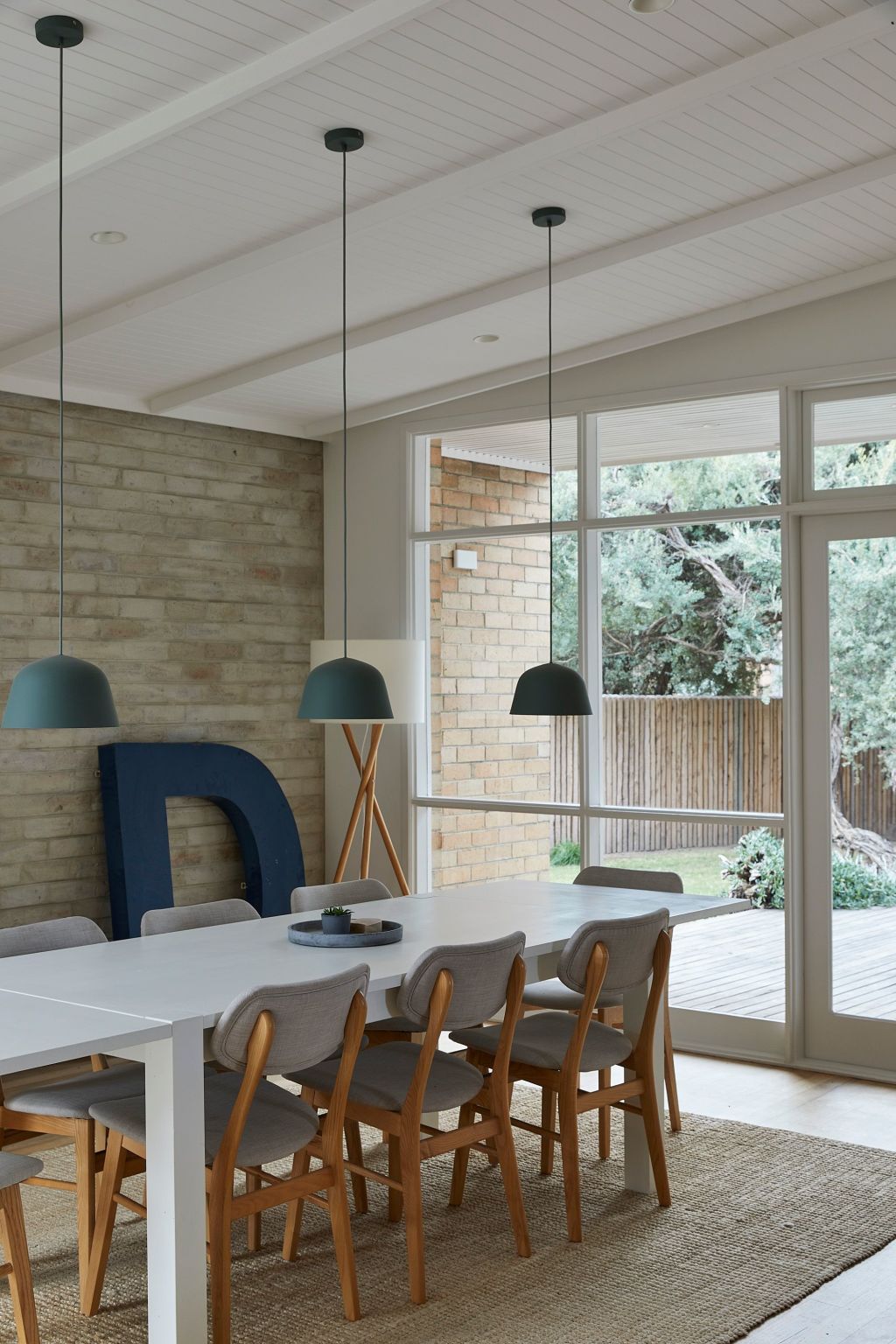 The internal bricks were deftly repointed and re-bagged to create another pattern in a simple home. Photo: Derek Swalwell