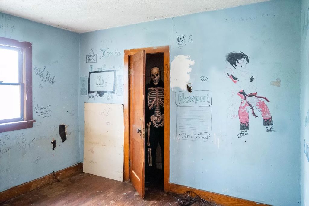 A home in Michigan has a skeleton in the closet.