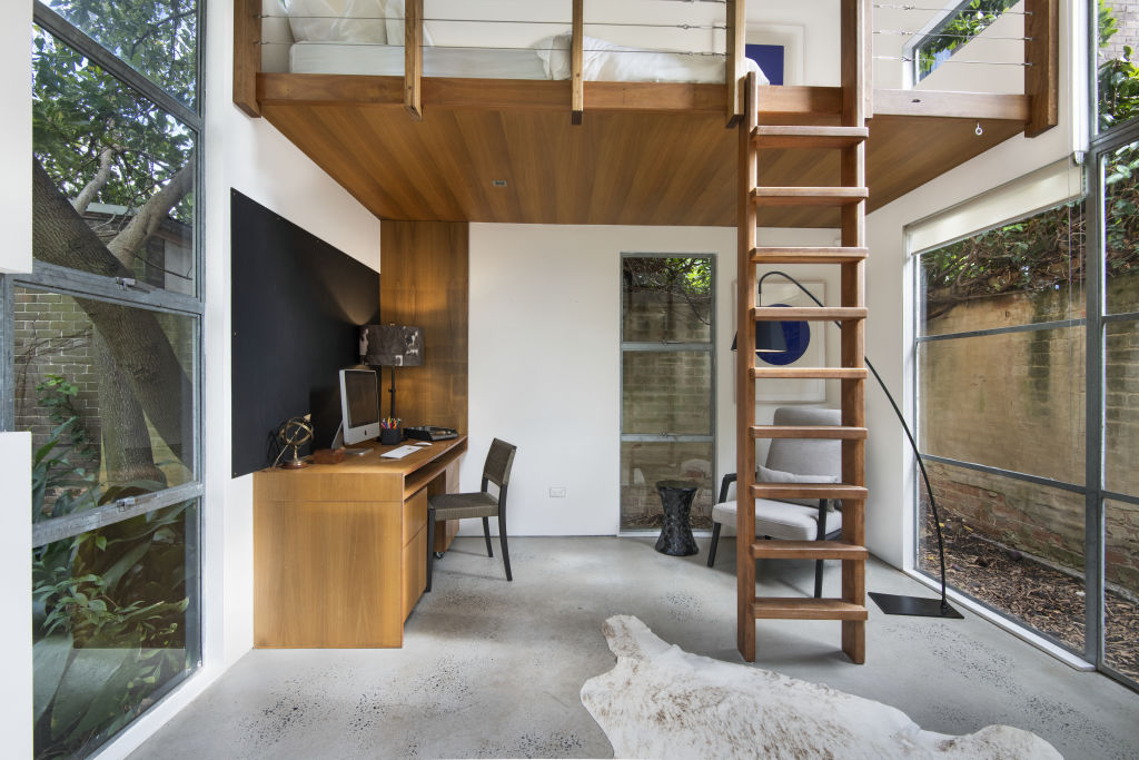 The property has a separate home office with an additional mezzanine level. Photo: Supplied