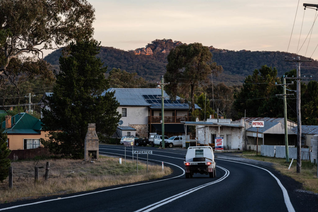 The town of Capertee is about one hour from Mudgee, in the NSW Central West. Photo: Brenton Jones