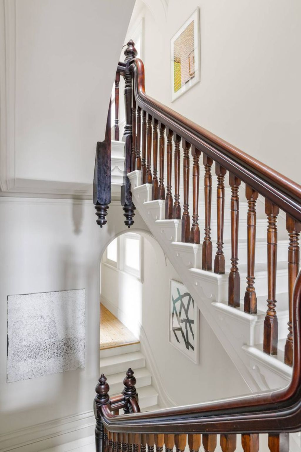 One of the two staircases inside the townhouses.  Photo: RT Edgar