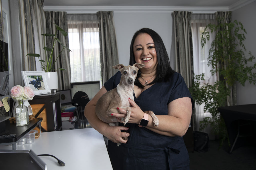 Rachelle Stirling rearranged her home to create a Zen work space as she started her new business. Photo: Jessica Hromas